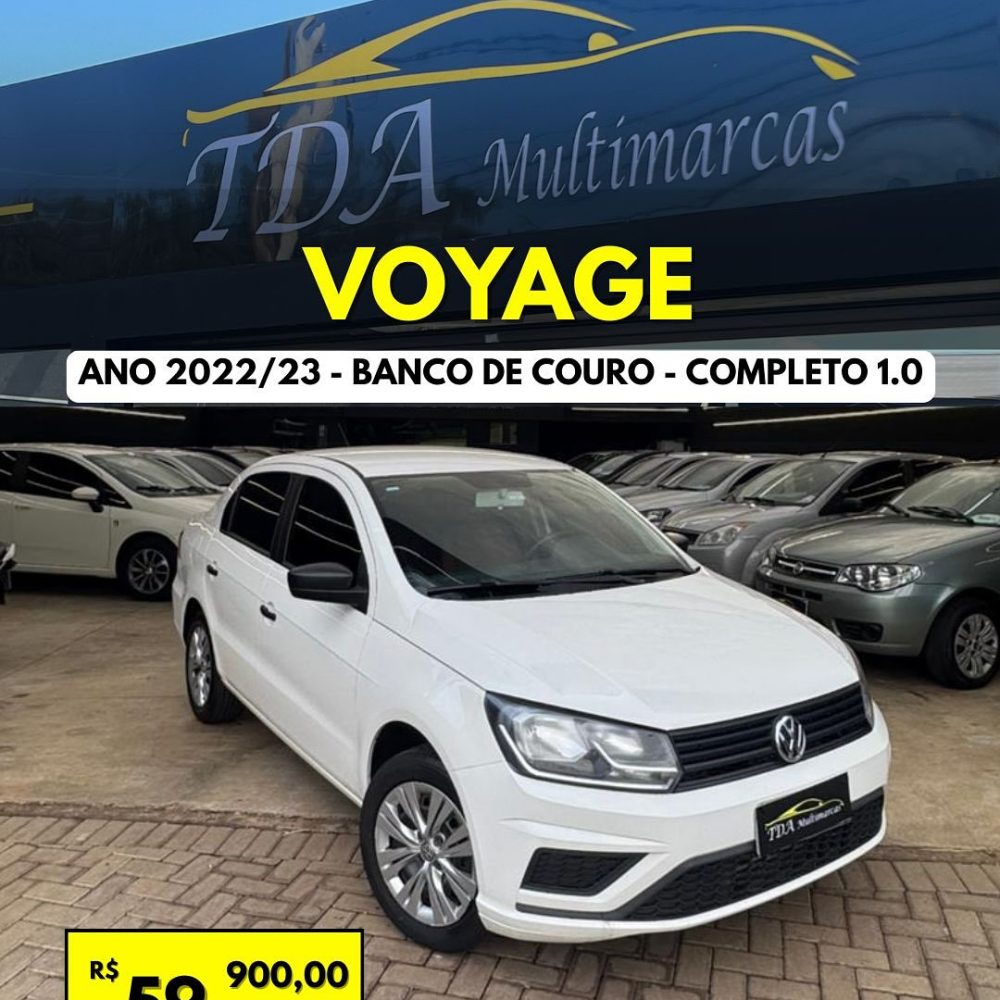🚗 Voyage 1.0 2022-2023 completasso!Banco de couro, multimídia, chave reserva e manual 🔑💰 Apen